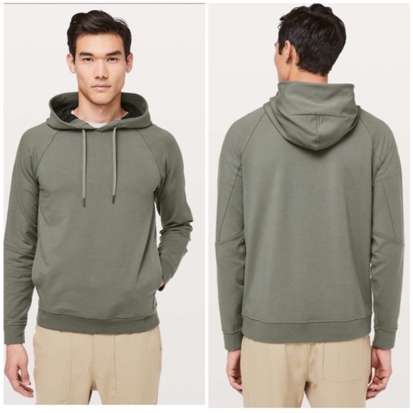 Lululemon City Sweat Pullover Hoodie Men’s Size XL Grey Sage Green LM3AUPS - Picture 1 of 7